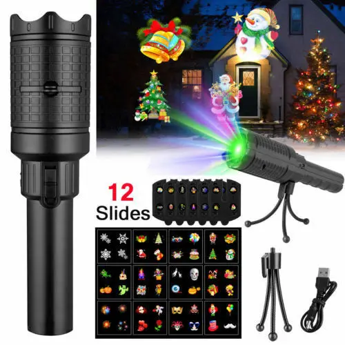 

12 Style Creative Christmas Projector Laser LED Light Halloween Birthday Party Landscape Lamp Decor