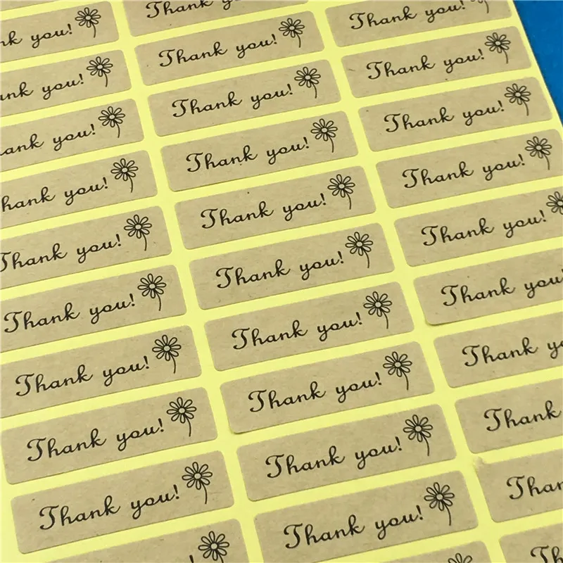 

4.5x1.3cm 500Pcs/Lot Vintage Styles Adhesive Labels Long Packaging Stickers For Jewelry Box Bag Envelopes Wholesale Customizable