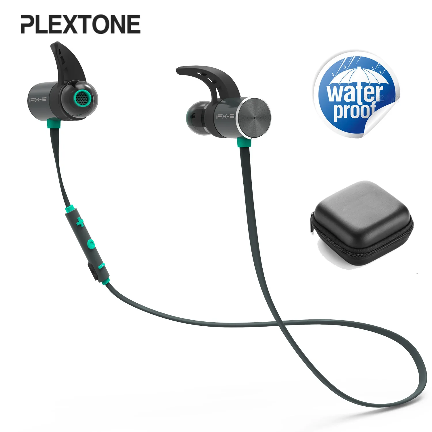 New BX343 Bluetooth Headphone Wireless IPX5 Waterproof Earphone Magnetic Earbuds Headset Skip-free Audio with Mic for Phone