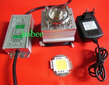

100w high power led +100W Waterproof LED driver+ heatsink+ Lens with Reflector Collimator