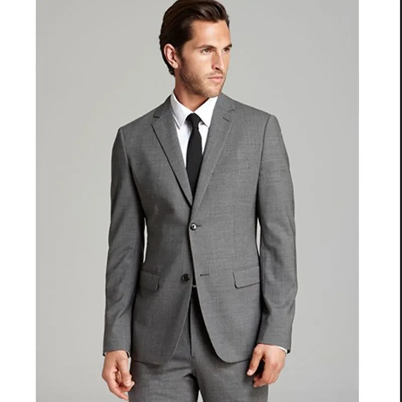 cheap suit for men gray bespoke suit man gromm wedding prom suits high quality 2016 tuxedoin