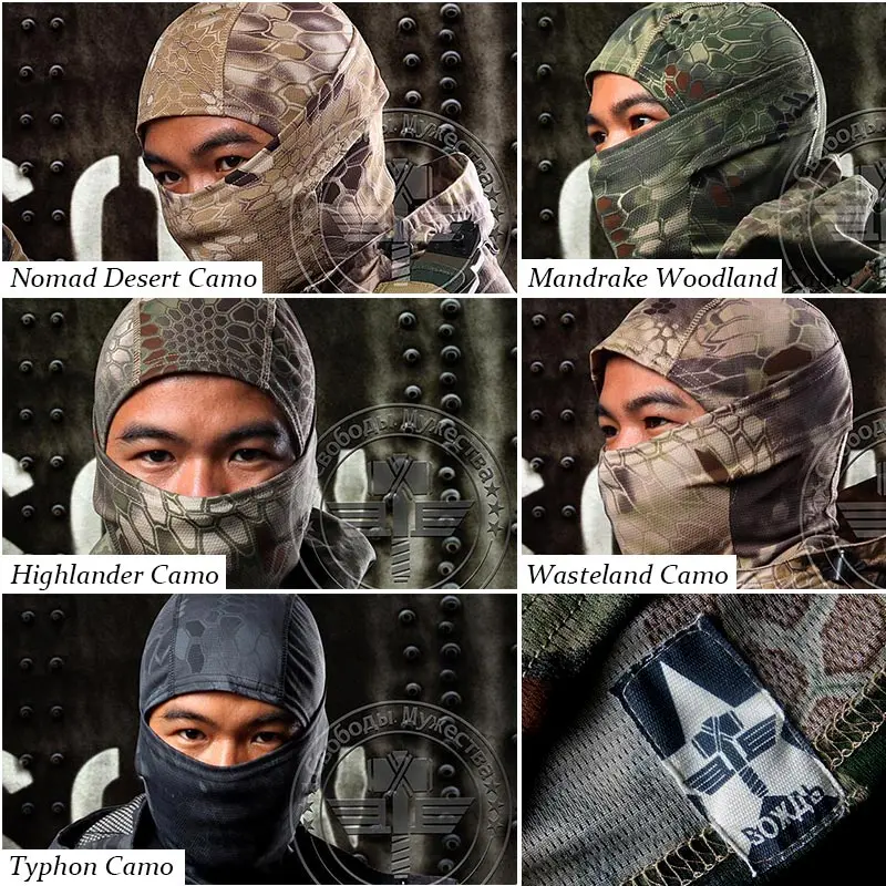 

5 Colors Multicam CP Camouflage Tight Balaclava Tactical Airsoft Hunting Outdoor Military Motorcycle Ski Cycling Full Face Mask