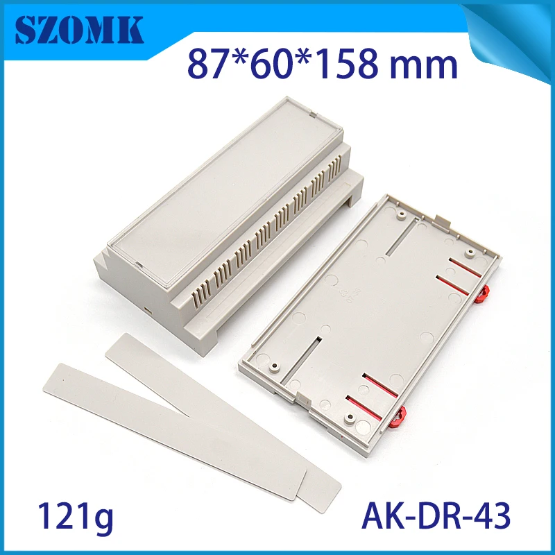 szomk plastic din rail power supply enclosure project box PLC plastic enclosure for electronics din rail junction housing (5)