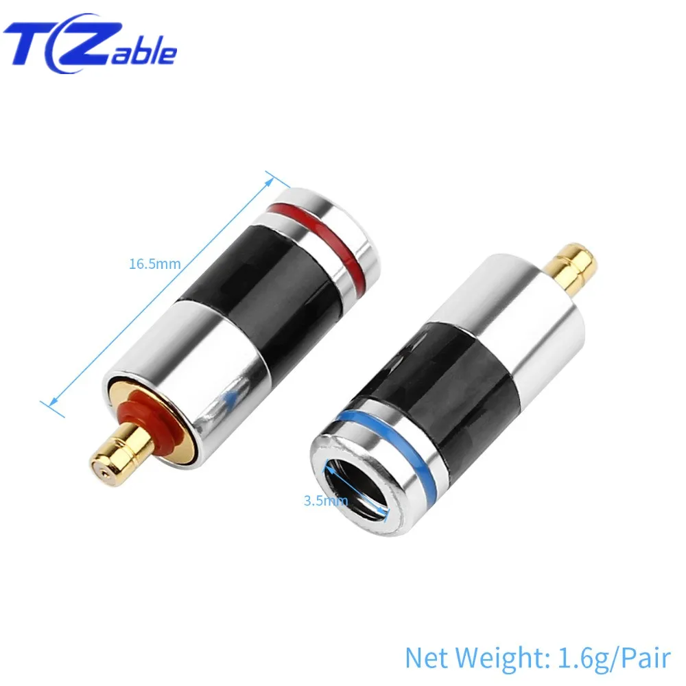 Hifi Earphone Male Pin Adapter Carbon Fiber DIY Audio Jack UE6 Pro IPX Headphone Plug Solder Wire Connector Earphone Plugs DIY