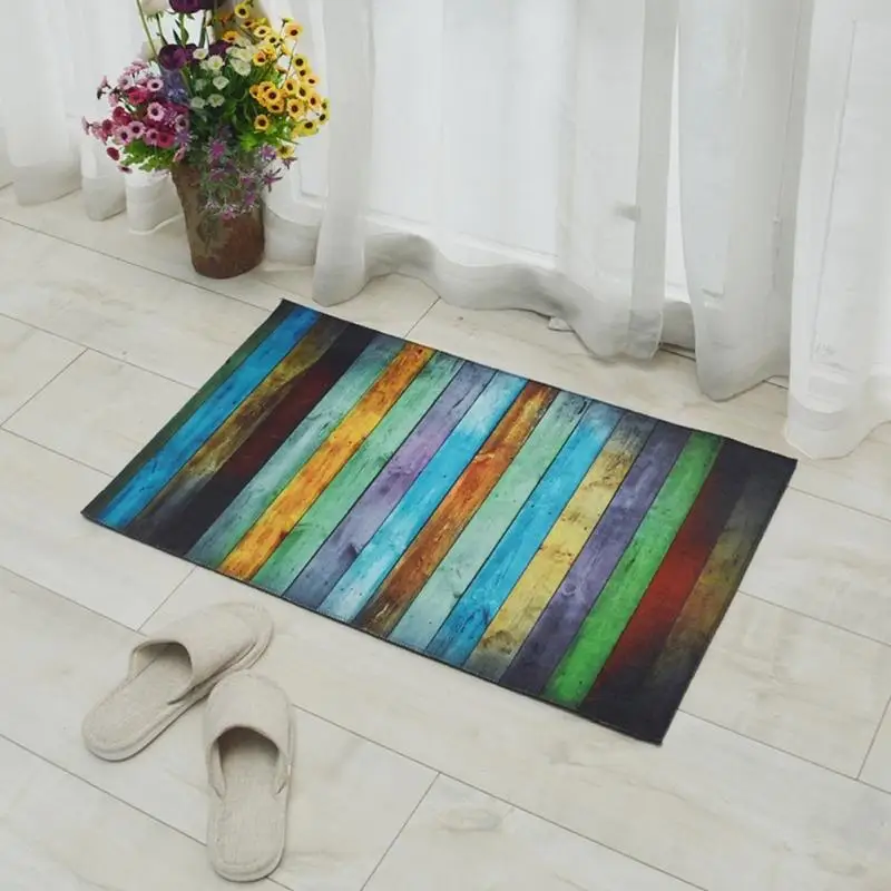 6 Patterns Colorful Printed Anti slip Mat Home Bedroom Carpet Mat for