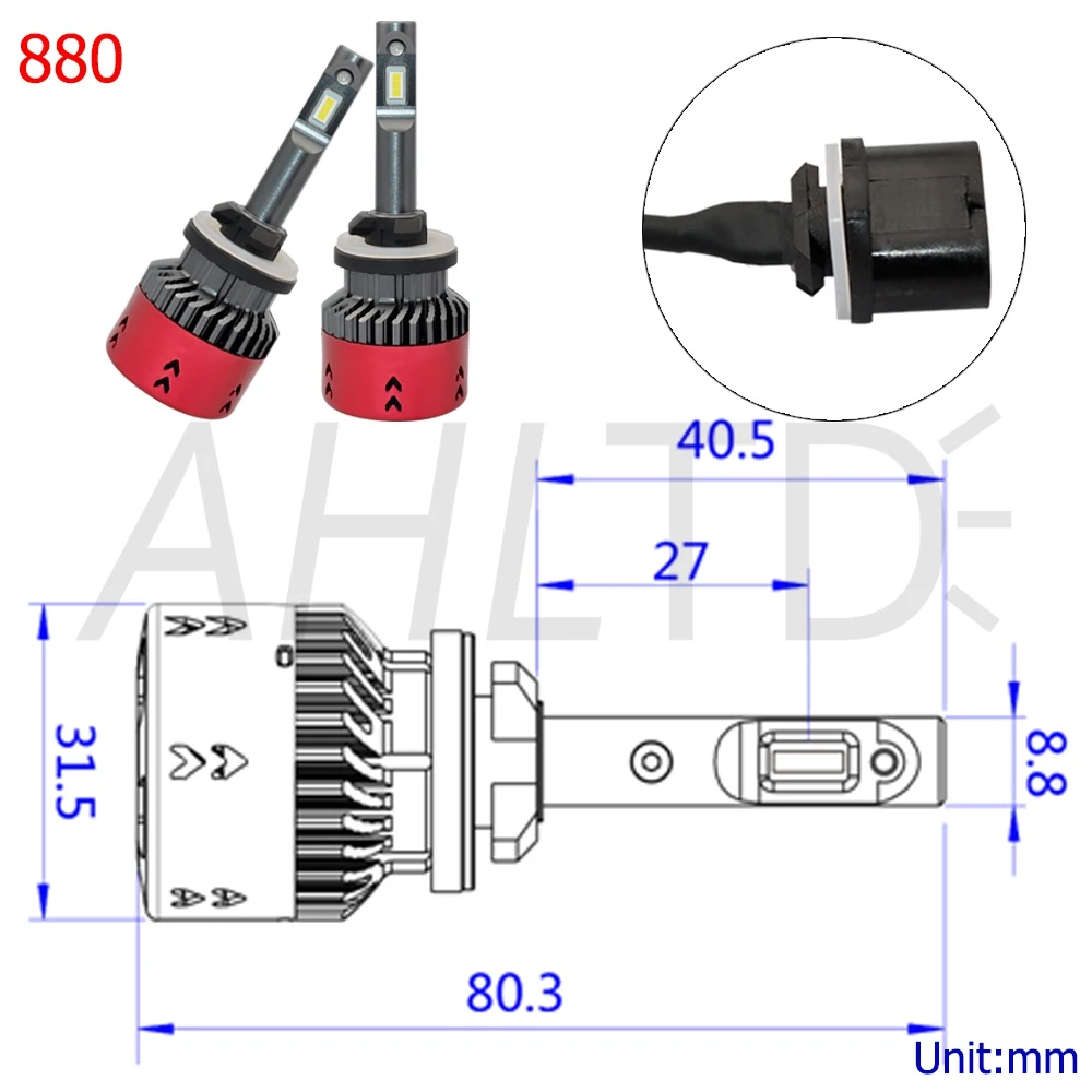 2X S6 авто светодиодный фар H8 H7 H11 9005 H4/HB2 9006/HB4 5202 72 Вт/заданная величина 6000lm12V лампа светодиодная фара для автомобиля со светодиодными кристаллами для dodge ram 1500