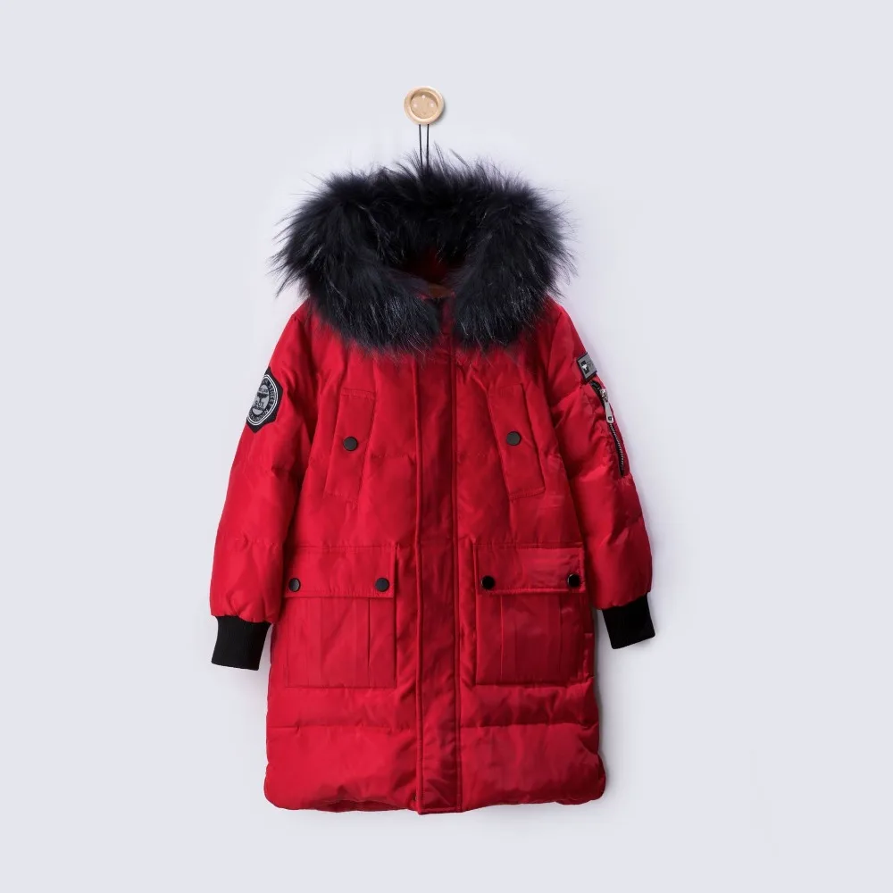 

Children Boys Parka Clothes 2018 Kids Boys Winter Jacket with Fur Collar Long Warm Hooded Cotton Coats Big Size 8 10 12 14 Year.