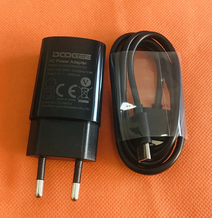 Original Charger Plug + Type C Cable for DOOGEE Mix 2 Helio P25 Octa Core 5.99'' FHD Free shipping | Мобильные телефоны и