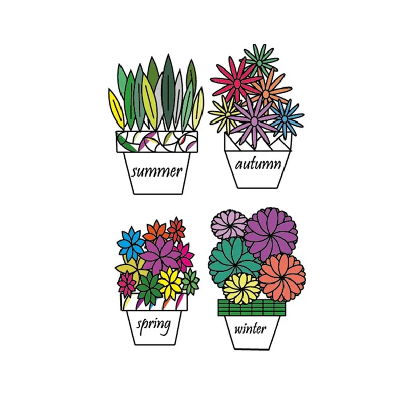 

Naifumodo 14*14mm Plant Flowers Clear Stamps for Craft Dies Scrapbooking Card Making Album Embossing Crafts Paper New