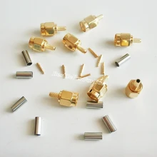 Cabo conector rf de alta qualidade, conector macho de sma para rg141 rg316 lmr100 com 10 peças