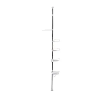 

1 Set 4 Tiers Bathroom Shower Corner Shelf Telescopic Bathroom Kitchen Shelf Caddy Adjustable Wall Corner Shower Rack Assembly