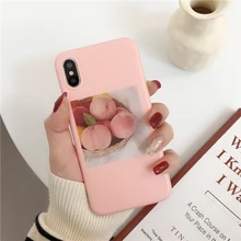 Ins розовый персиковый чехол для телефона s для iphone XS Max X XR XS матовый Мягкий Силиконовый ТПУ чехол для iphone 7 8 plus задняя крышка