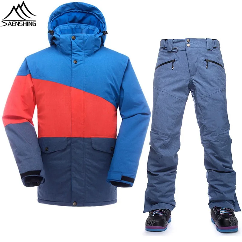 

SAENSHING Ski Suit Men Waterproof Ski Jacket Snowboard Pant breathable Thermal Snowboard Suits Outdoor Ski Skiing Winter Suit