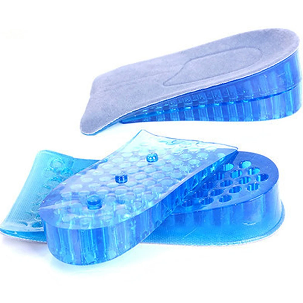 

MWSC Silicone Height Increase Insoles Man Women Adjustable Shoe Inserts Shock Absorption Foot Care Shoepad