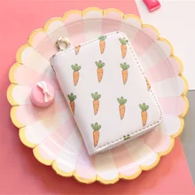 Mcneely Женский кошелек из искусственной кожи с морковкой, держатель для карт, женский роскошный короткий кошелек, кошелек на молнии, повседневный Мини Стандартный кошелек