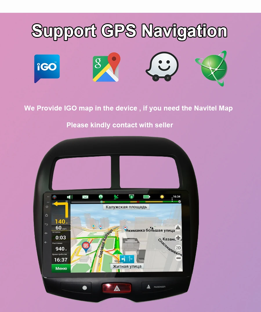 Sale Navivox Android 8.1/9.0 Car Radio Multimedia Player 2 din dvd GPS For Mitsubishi ASX 2010-2017 Navigation headunit Stereo audio 1