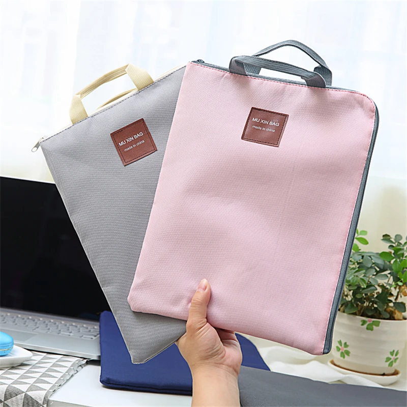 

Simple Solid A4 Big Capacity Document Bag Business Briefcase Storage File Folder for Papers Stationery Student Gift durable bag