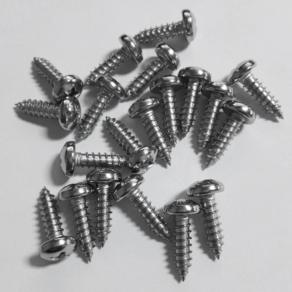 MagiDeal 20 Pieces M5 Stainless Steel Self-Tapping Screws Kayak Canoe Accessories Round Pan Head Screws 