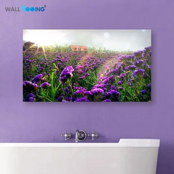 

Purple canvas painting Lavender landscape in Provence Picture Home Decor Hotels clubs cafes Printing Modern Artist's Wall A