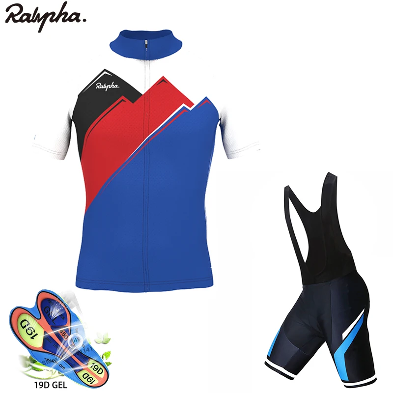 

Ralvpha Pro Men Cycling Jersey Set Breathable MTB Clothes Quick Dry Bicycle Summer Sportswear Bike Jerseys Ropa Ciclismo 19D Gel