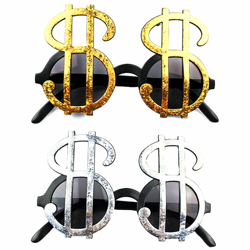 Знак доллара Очки День Дурака апреля смешные очки Маскарад реквизит для фото вечеринок вечерние принадлежности