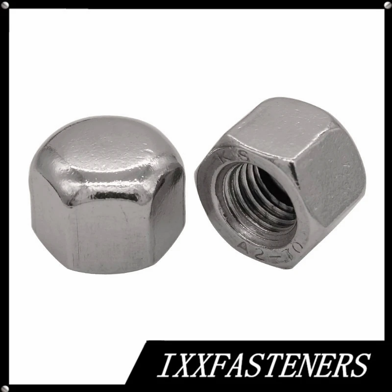 M8 M10 & M12 Metric Coarse A2 Stainless Steel Hex Dome Cover Nuts M4 M5 M6 