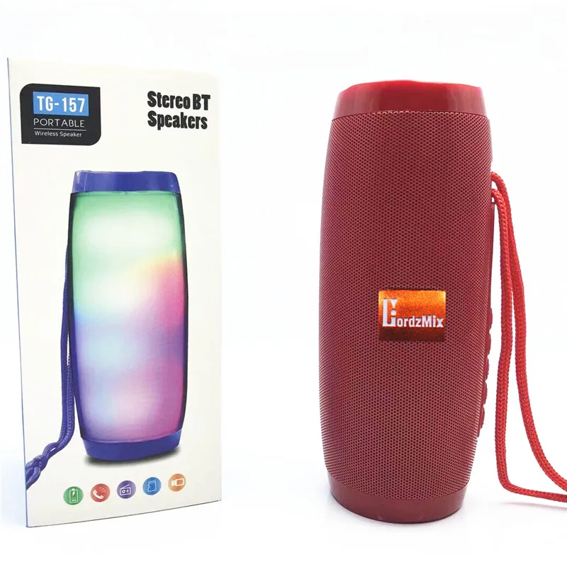 Waterproof  Bluetooth Wireless Speaker  led Light sports loudspeaker music columns With TF mp3 player for phone xiaomi lordzmix (2)