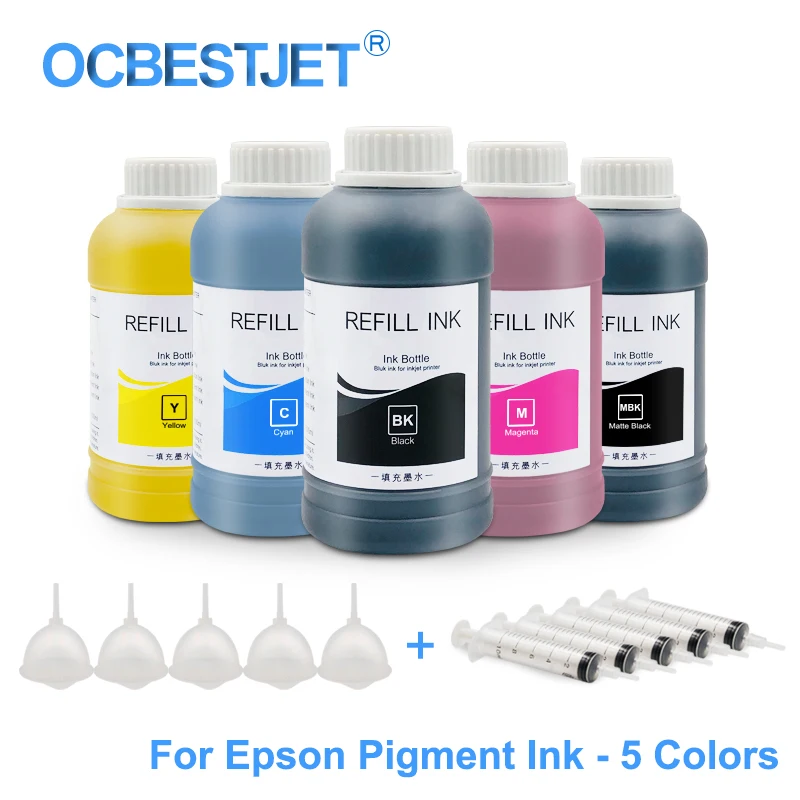 5x250 мл универсальные пигментные чернила Набор для чернильных картриджей для Epson 7700 9700 T3000 T5000 T7000 T3200 T5200 T7200 T3070 T3270 T5270 T7270
