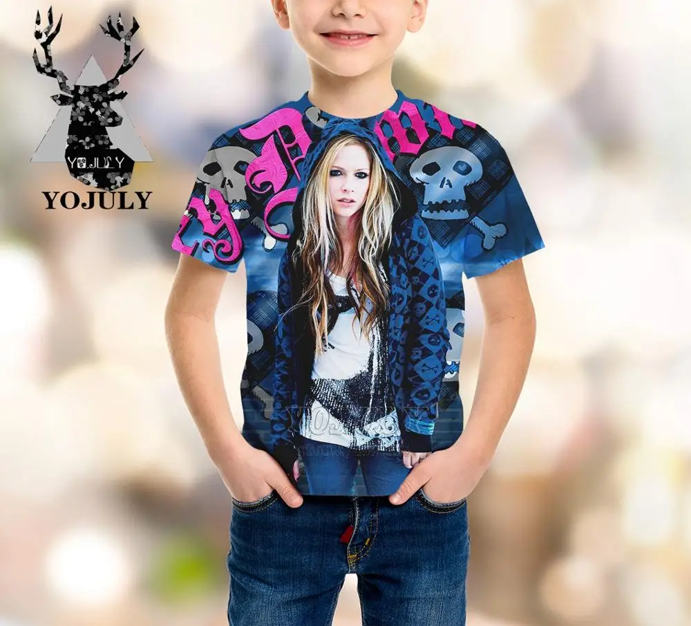 Детская одежда с 3D принтом YOJULY Avril Ramona Lavigne для мальчиков и девочек подростков