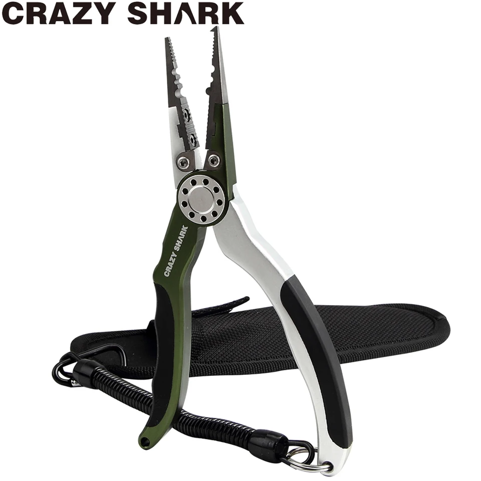 Алюминиевые рыболовные плоскогубцы CrazyShark резаки с разделенными кольцами