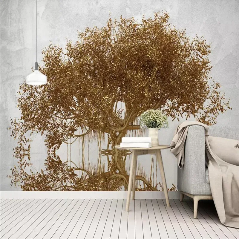 3D three-dimensional golden fortune tree wealth source wide into professional custom mural wholesale wallpaper poster photo wall 3D three-dimensional golden fortune tree wealth source wide into professional custom mural wholesale wallpaper poster photo wall