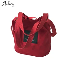 Aelicy Lady Canvas Handbag Mini single shoulder bag Female shopping bags Bucket pack Fashion Designer Women Swagger Bag 0824