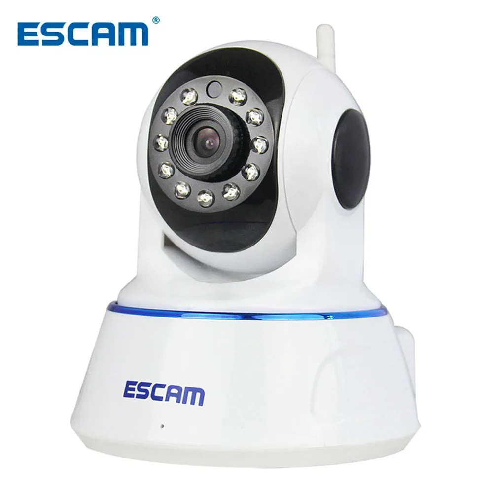 ESCAM QF002 IP камера wifi 720P P2P ночное видение ИК двухстороннее аудио слот карты Micro SD для домашней компании безопасности