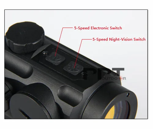 Горячая 1MOA прицел охотничья оптика красный точечный прицел рефлекторный тактический прицел электронный переключатель ночного видения охотничий красный точечный PP2-0065