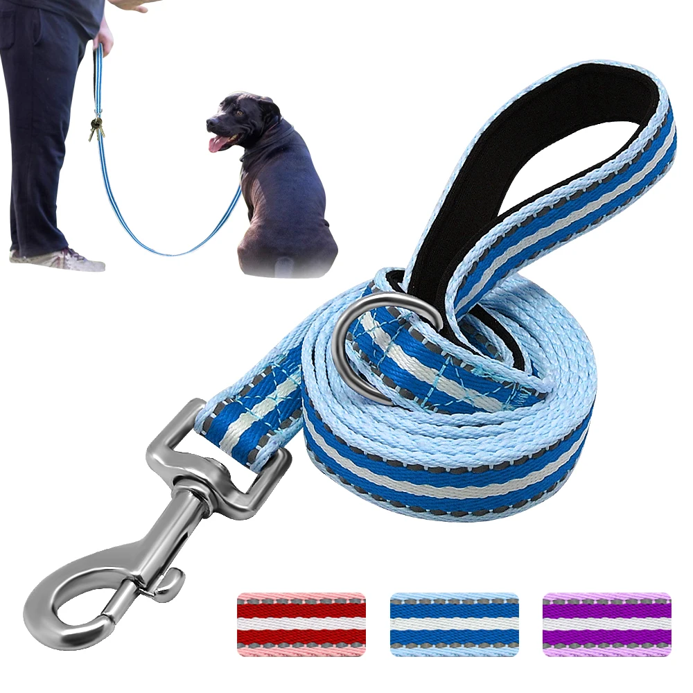 

5ft Dog Leash Nylon Reflective Pet Leash Puppy Leads Training Belt Durable for Small to Large Dogs Bulldog Pitbull