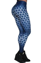 2017 Sexy Bodybuilding Women Elastic Push Up Leggings Grid Printed High Waist Fitness Leggings Ladies Workout Leggings Jeggings