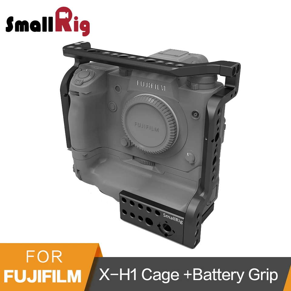 Клетка для ЖК-дисплея с подсветкой Fujifilm X-H1 VPB-XH1 Камера с Батарейная ручка/Встроенный НАТО рельсы/Arri 3/" места обнаружения-2124