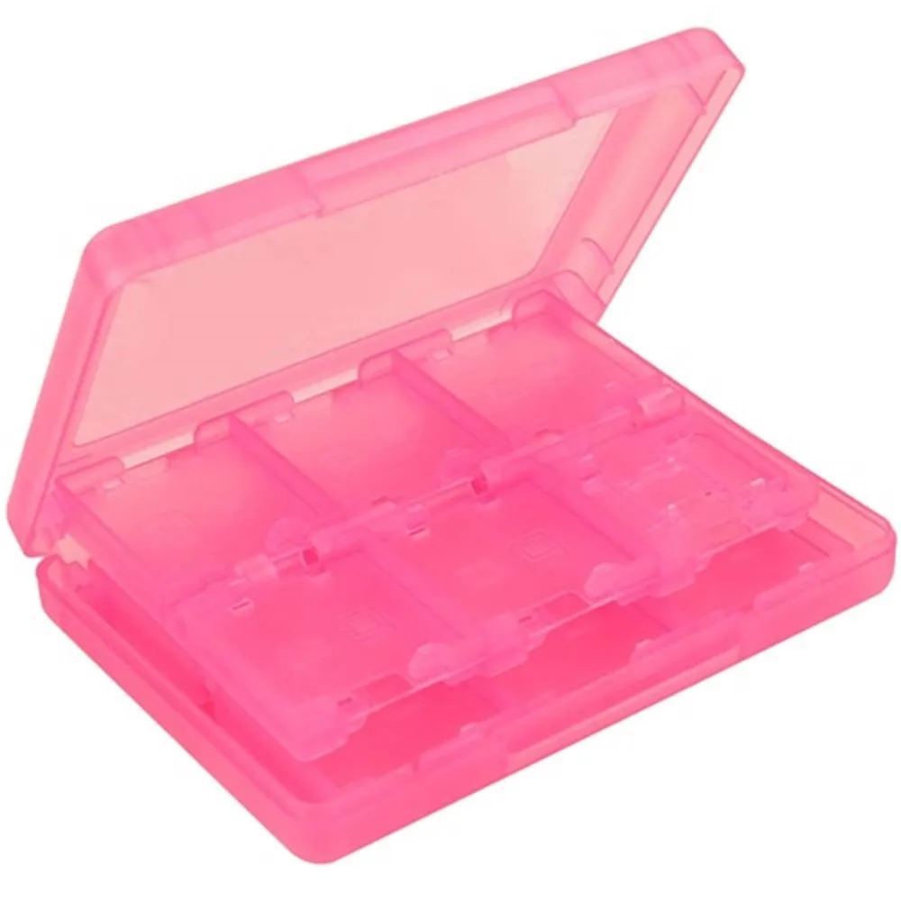 Red 24 in 1 Game Memory Card Micro SD Case Holder for Nintend NDS NDSi LL 2DS 3DS XL New 3DS LL XL Cartridge Storage Box#25 - Color: Red