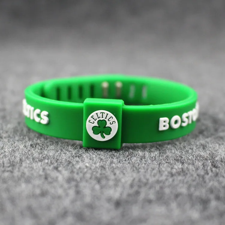 

5pcs/set basketball team women and men's silicone bracelets sports wristbands fitness thickening adjustable Wristband Bracelet