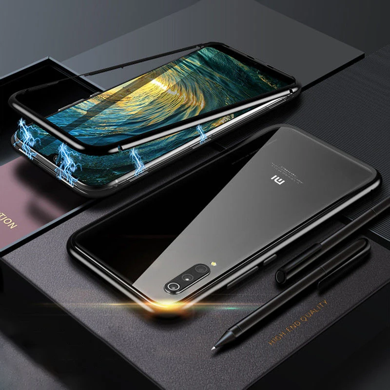 360 чехол с магнитной адсорбцией для Xiao mi Red mi Note 7 6 5 Pro Чехол Pocophone F1 закаленное стекло для Xiaomi mi 9 8 SE A2 Play