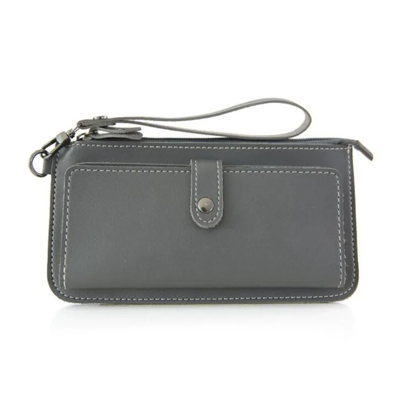 

Women's Wallet PU 2019 Simple Long Wallet Multi-Card Hand Holding Student Wallet Zipper Bag Female Purse Money Bag Portfel