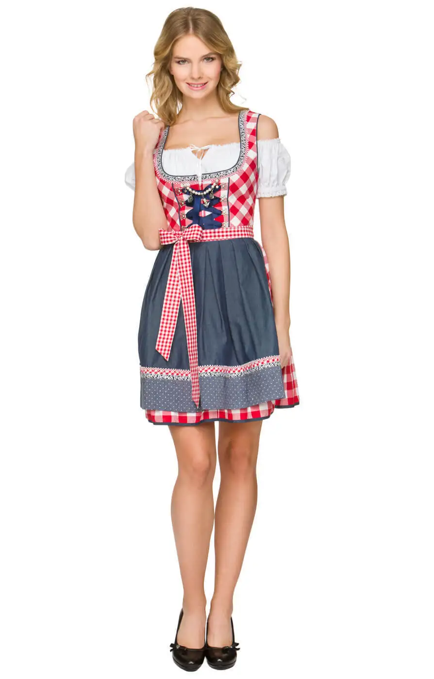 Dirndl German Austrian Bavarian Dress Oktoberfest Beer Girl Costume