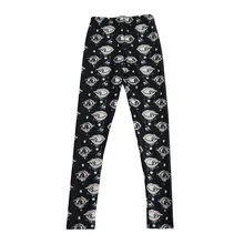 Эластичные повседневные штаны с 3D цифровой печатью глаз с узором ночного неба женские Леггинсы 7 размеров одежда для фитнеса