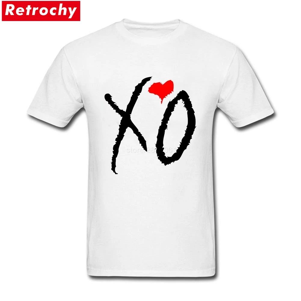 Custom Screen Print XO Symbol T shirt for Men Short Sleeved Men's Knit
