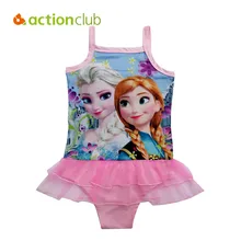 Actionclub Princess Elsa Anna Bikinis Set Baby Girls Kids Children Lace Sequins Swimwear Bathing Suit Biquini Infantil SA151