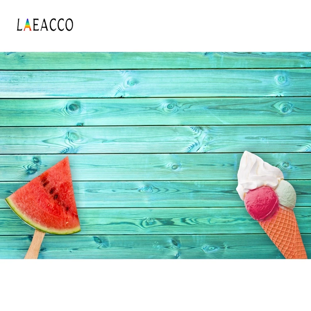 

Laeacco Wooden Board Backdrop Ice Cream Baby Portrait Photography Background Customized Photographic Backdrops For Photo Studio