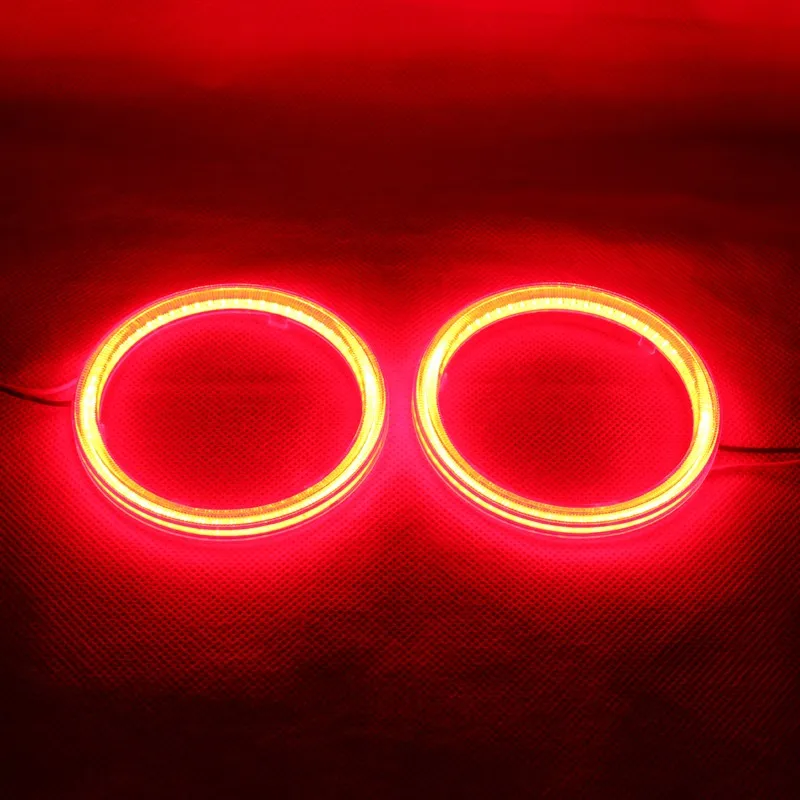 Ангельские глазки COB светильник светодиодный DRL с крышкой для автомобиля головной светильник s мотоцикл светодиодный светильник-2 шт(красный цвет