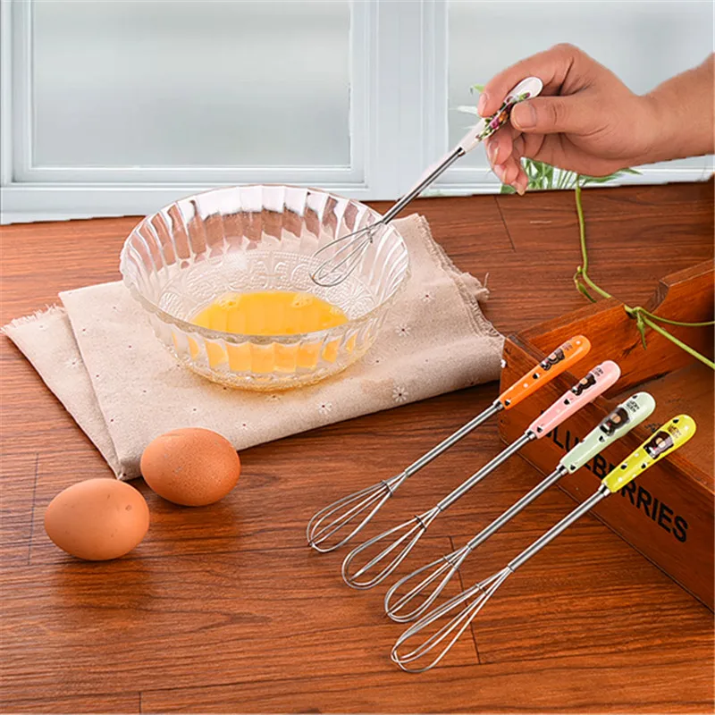 5pcs/lot Hot sale Kitchen Egg Beater Stiring Mini Handle Mixer Stirrer