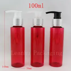 100 мл X 50 Красный цвет винт дозатор для жидкого мыла переработанных пластиковых бутылок 100 г цветные Шампунь насоса косметические бутылки