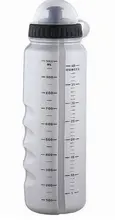 Envío de la Nueva Gris Ciclismo Para Bicicleta Deportes 1000 ml Botella de Agua de Plástico Con Cubierta de Polvo